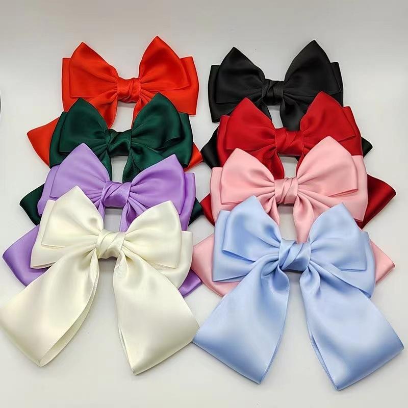 กิ๊บติดผมริบบิ้นโบว์สีพื้นแบบใ - Ribbon Bow Gift บทวิจารณ์และราคา